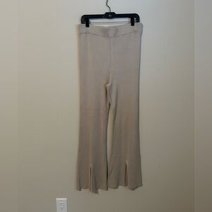 Abercrombie and Fitch Tan Ribbed Flare Pants Size Large